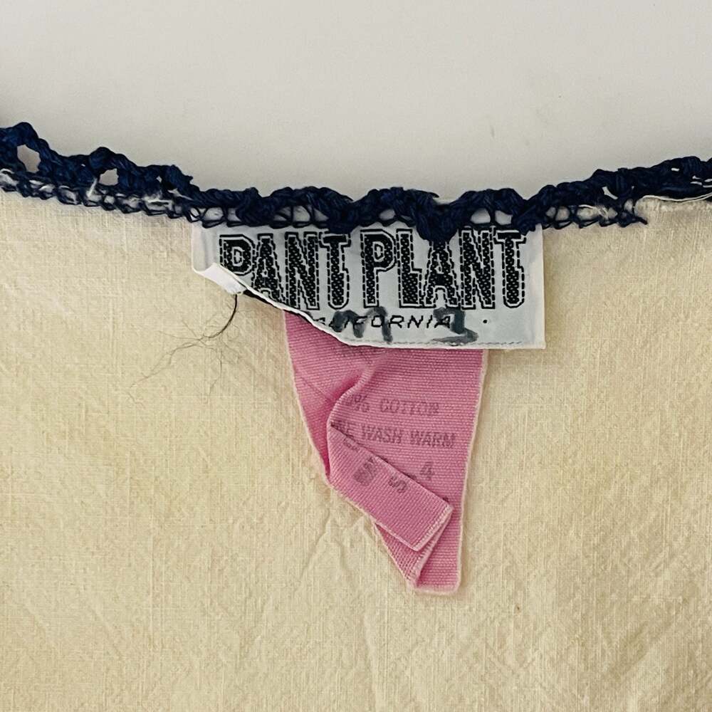 Pant Plant California Vintage Cotton Multi Color Striped Tie Front Bolero Top - Picture 5 of 5